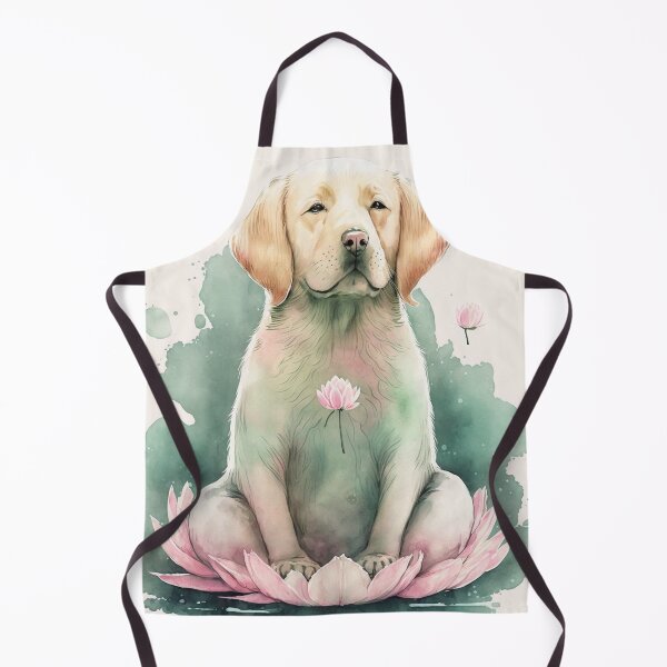 Item preview, Meditating dog in lotus watercolor 01 designed and sold by printiesart.