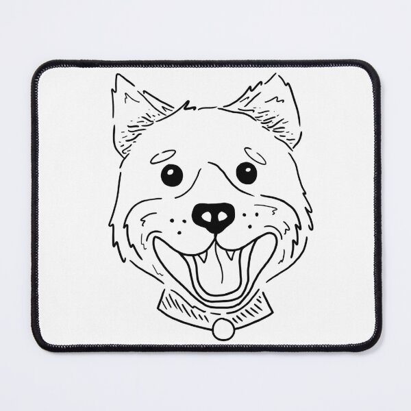Item preview, Cute Puppy Face Digital Illustration Black And White designed and sold by Bennett Swanson.