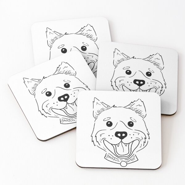 Item preview, Cute Puppy Face Digital Illustration Black And White designed and sold by Bennett Swanson.