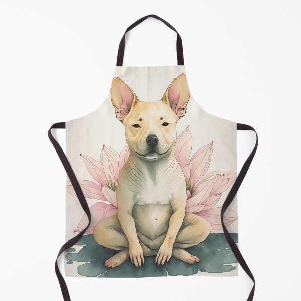 Item preview, Meditating dog in lotus watercolor 04 designed and sold by printiesart.