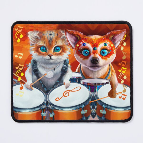 Item preview, Dog and Cat musicians designed and sold by Artbellachi.