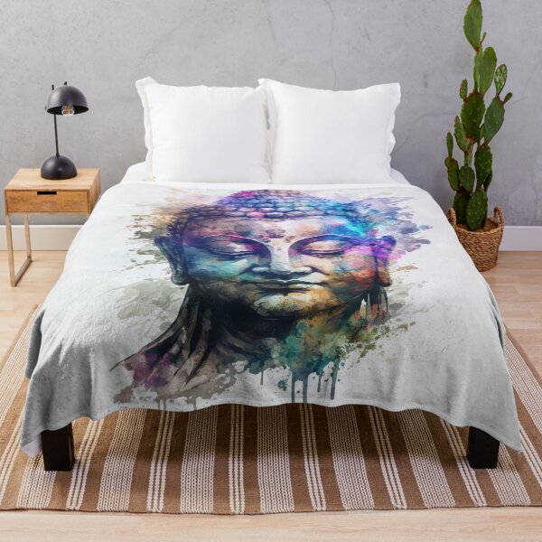 Item preview, Buddha Head Zen Meditation Watercolor designed and sold by Cameron Gray.