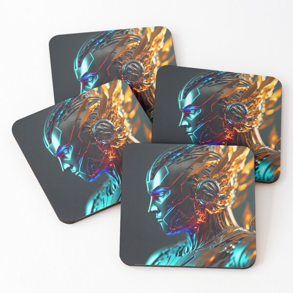 Item preview, Living Life In Colour Series - Golden Cyborg designed and sold by AICreateWorlds.