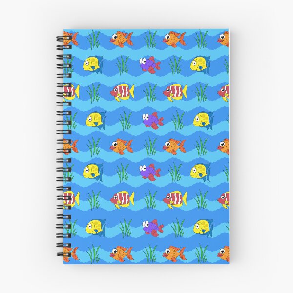 Item preview, Whimsical Fishes on Blue Waves designed and sold by StJames-Art.