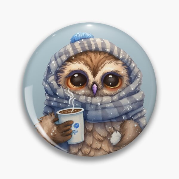 Item preview, Cute Owl drinking hot coffee or tea,  gift for owl lover, I’ll Owl ways love you, Woodland owl designed and sold by Mumzy2many.