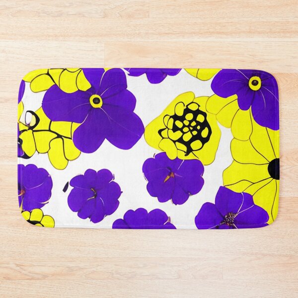 Item preview, Purple And Yellow Flowers Pattern designed and sold by gramizzia.