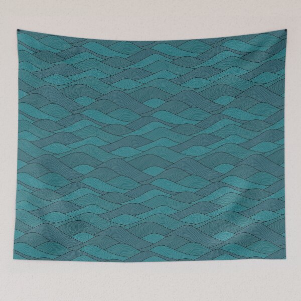 Item preview, Rolling Waves, Teal designed and sold by SirenPureDesign.