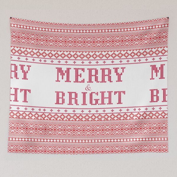 Item preview, Christmas Knitted Texture Knitted Christmas Seamless Pattern Merry and Bright designed and sold by Apkdesigner.