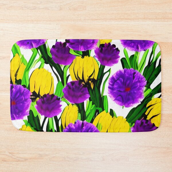 Item preview, Purple And Yellow Flowers Pattern designed and sold by gramizzia.
