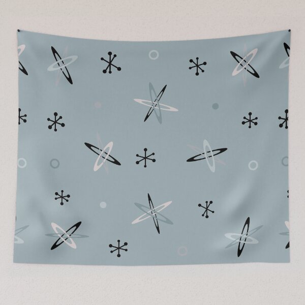 Item preview, Atomic Age Starbursts Gris Pizarra designed and sold by thepixelgarden.