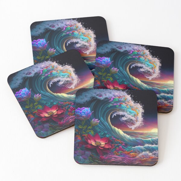 Item preview, Iridescent Floral Stormy Ocean Nights designed and sold by Orianah.