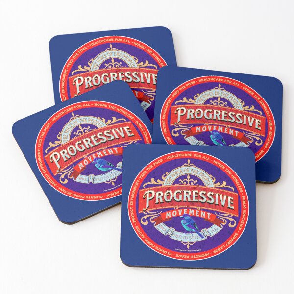 Item preview, PMD00138 Progressive Movement Designs timeless vintage sign with with bird and policy goals for progressives designed and sold by ProgressiveLeft.