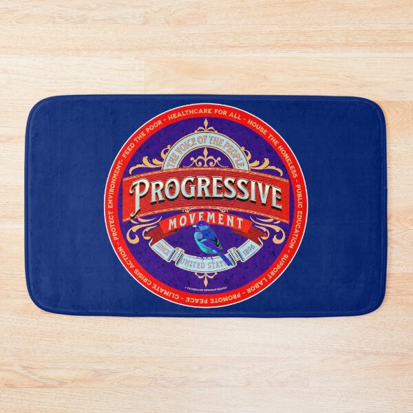 Item preview, PMD00138 Progressive Movement Designs timeless vintage sign with with bird and policy goals for progressives designed and sold by ProgressiveLeft.