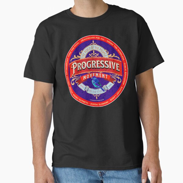 Item preview, PMD00138 Progressive Movement Designs timeless vintage sign with with bird and policy goals for progressives designed and sold by ProgressiveLeft.