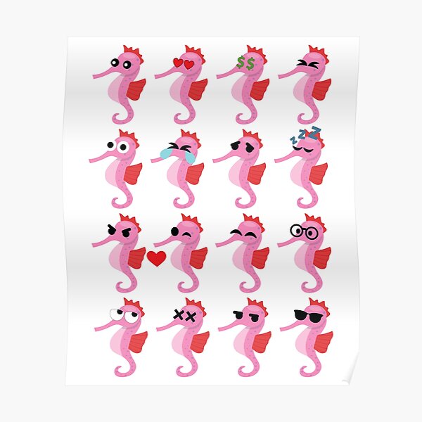 Seahorse emoji apple