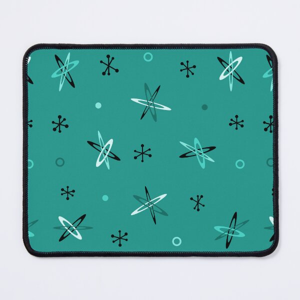 Item preview, Atomic Age Starbursts Teal designed and sold by thepixelgarden.