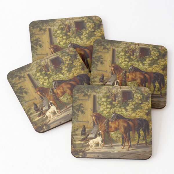Item preview, Horses at the Porch designed and sold by LadybellVintage.