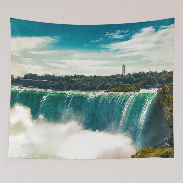 Item preview, Niagara Falls Landscape Oil Paint, Famous Waterfalls, Winter In Niagara Falls  designed and sold by Trendymotion.