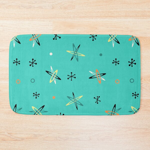 Item preview, Atomic Age Starbursts Turquoise designed and sold by thepixelgarden.