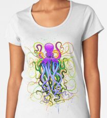 Octopus Psychedelic Luminescence Women's Premium T-Shirt