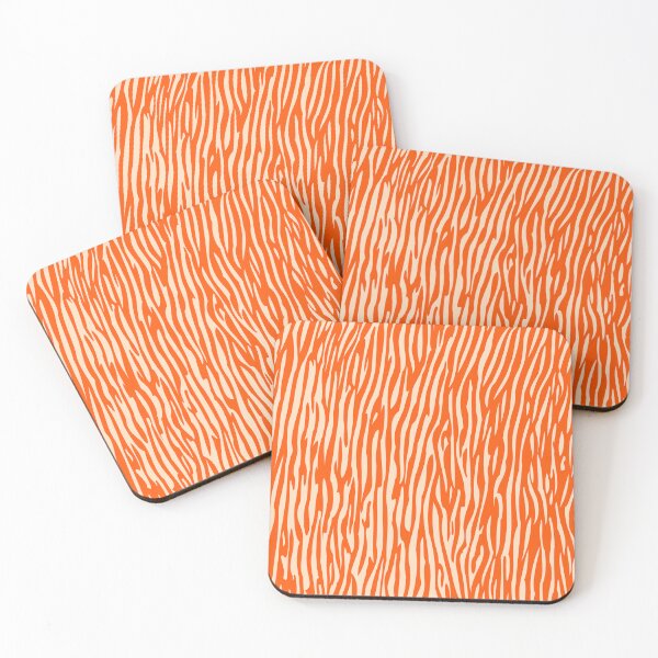 Item preview, Deep Orange Animal Stripes Vector Abstract Design designed and sold by patternsoup.