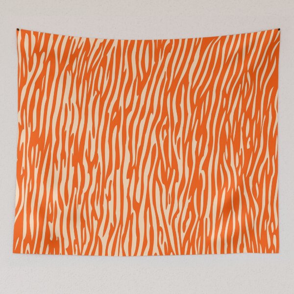Item preview, Deep Orange Animal Stripes Vector Abstract Design designed and sold by patternsoup.