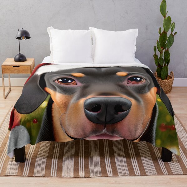 Item preview, Christmas German Pinscher Wearing A Santa Hat designed and sold by ZenEverAI.