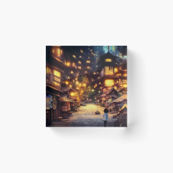 Item preview, Jiufen Fantasy Town Art by RudeKittenDesigns designed and sold by rudekitten.