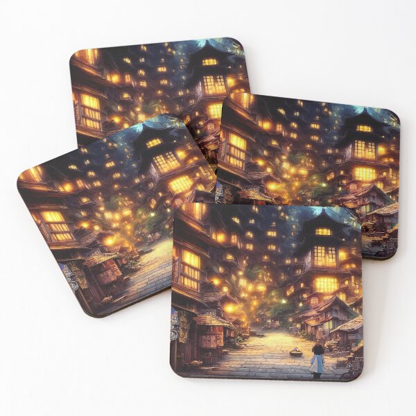 Item preview, Jiufen Fantasy Town Art by RudeKittenDesigns designed and sold by rudekitten.