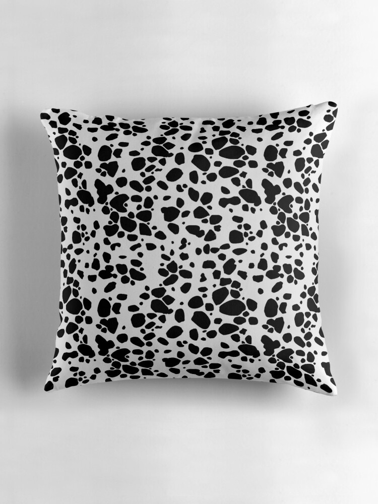 dalmatian print throw pillow