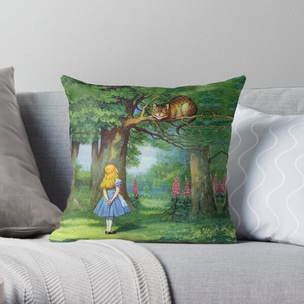 Chesire Cat Throw Pillow