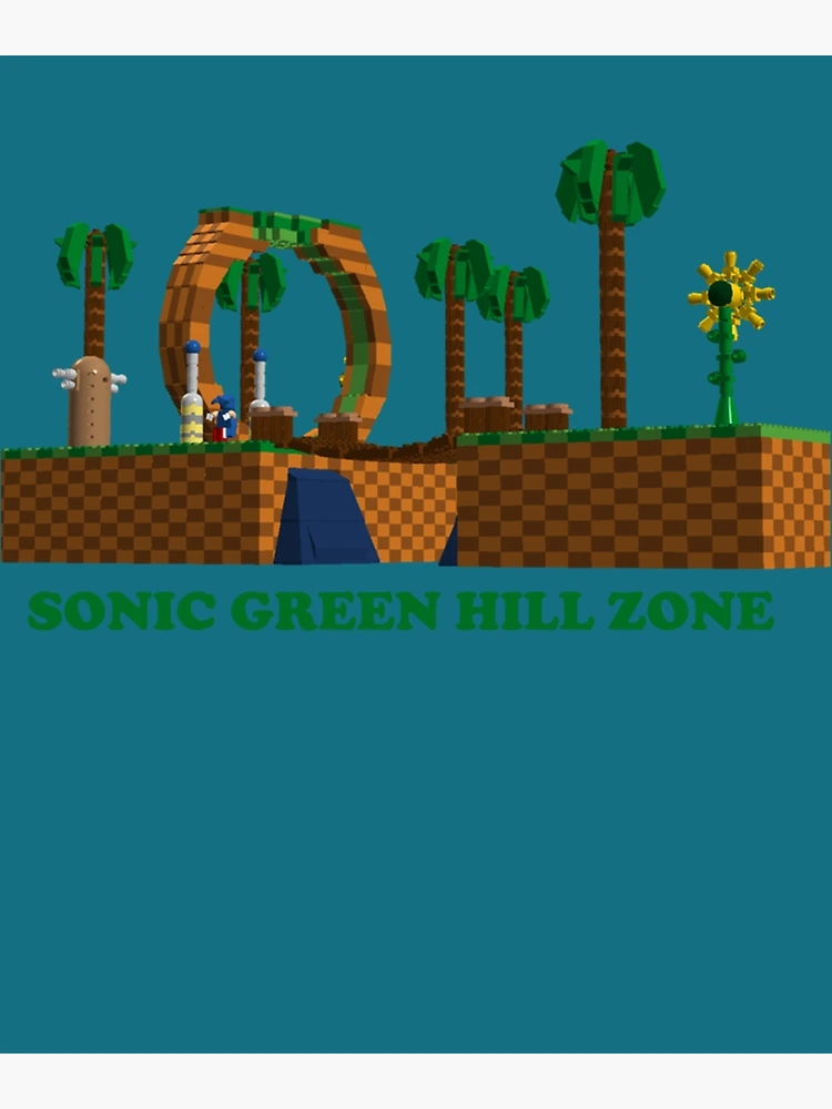Sonic Green Hill Zone Game Design Shirt128 Poster for Sale by  MindsparkCreati