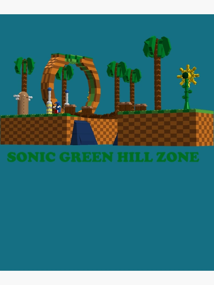 Sonic Green Hill Zone Game Design Shirt128 Sticker for Sale by  MindsparkCreati