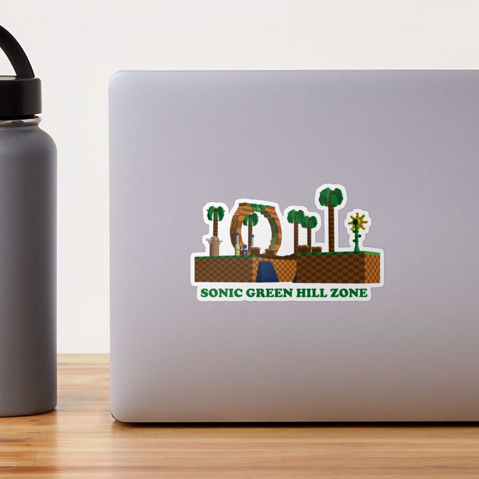 Sonic Green Hill Zone Game Design Shirt128 Sticker for Sale by  MindsparkCreati