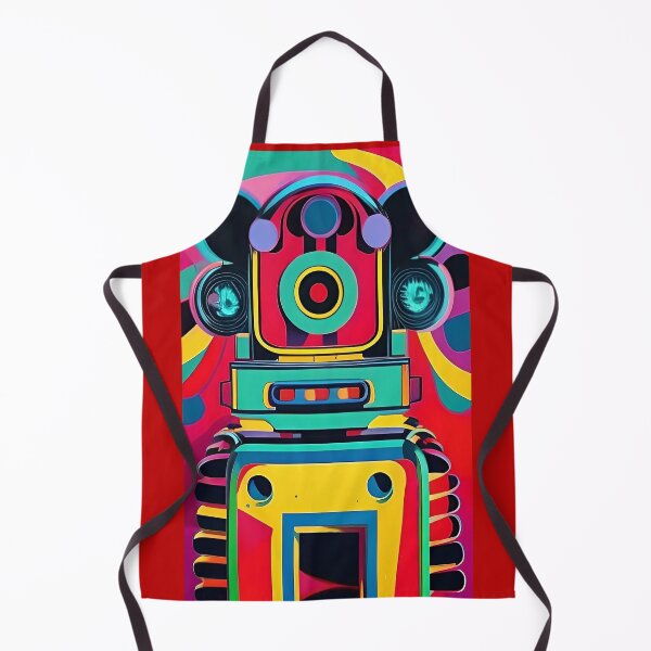 Item preview, Futuristic Pop Art Robot - A Techno Twist on an Iconic Design designed and sold by CattlettArt.