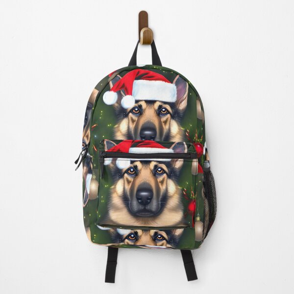 Item preview, Christmas German Shepherd Dog Wearing A Santa Hat designed and sold by ZenEverAI.