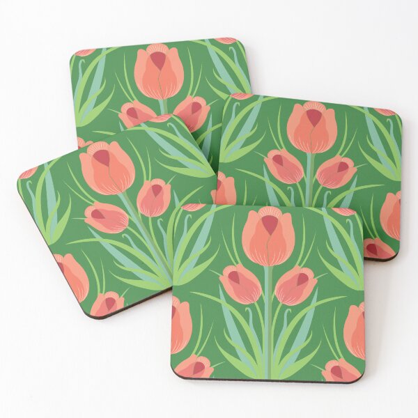 Item preview, TULIP LOVE - Orange + Green designed and sold by Carina Parry Studios.