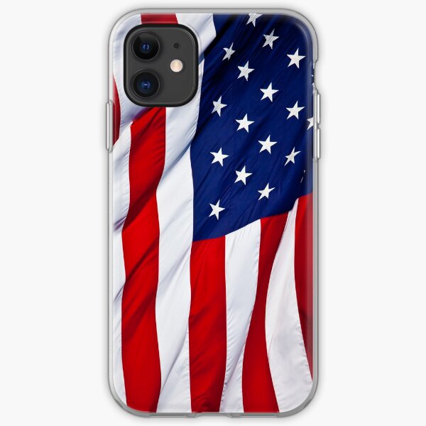 American Flag flying iPhone Soft Case