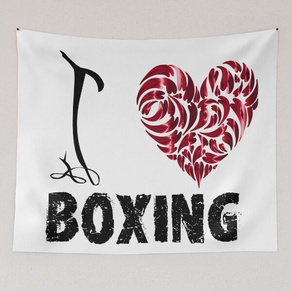 Item preview, Boxing T shirt I Love Boxing designed and sold by MartialArtsNerd.
