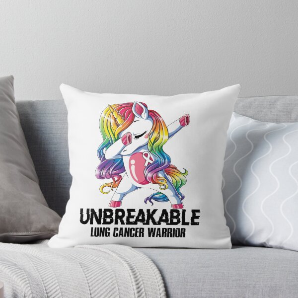 Item preview, Lung Cancer Awareness - Unicorn Lung Cancer Warrior Ribbon UNBREAKABLE designed and sold by Fernandezf.