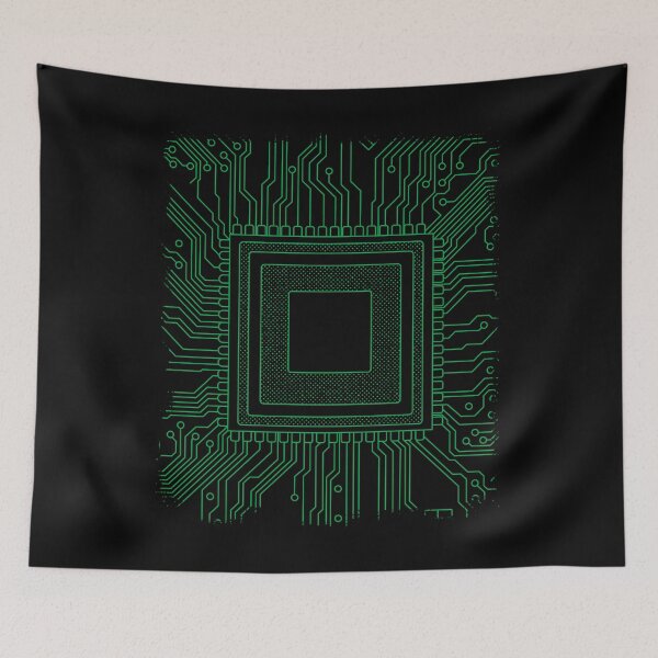 Aperçu de l'œuvre Diagramme grunge du circuit du processeur CPU créée et vendue par MrEddie10.