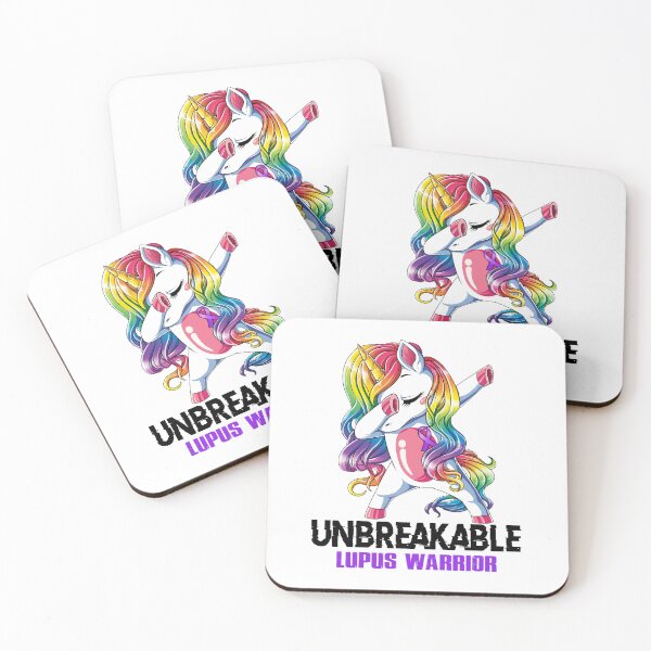 Item preview, Lupus Awareness - Unicorn Lupus Warrior Ribbon UNBREAKABLE designed and sold by Fernandezf.