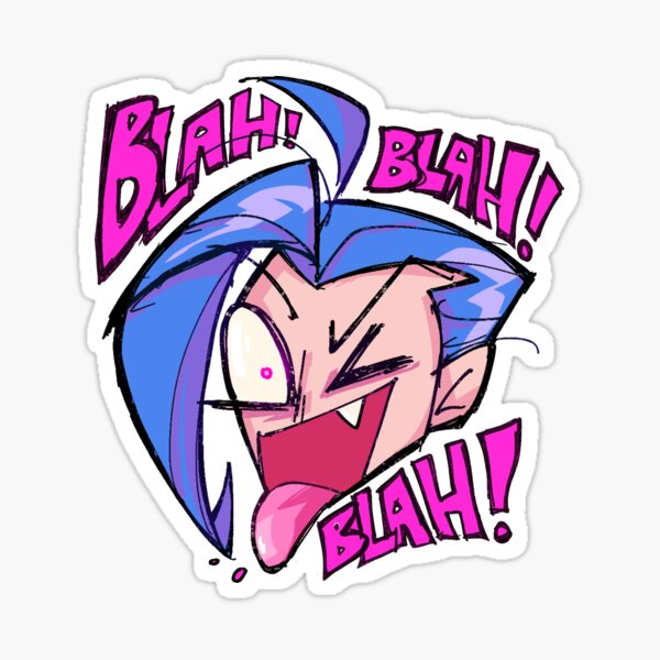 &ldquo;Blah Blah Blah!&rdquo; Sticker for Sale by neonsjazzparty | Redbubble