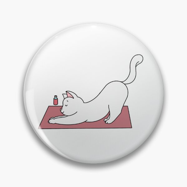 Item preview, White Cat Yoga Stretch  designed and sold by Lauren Kenney.