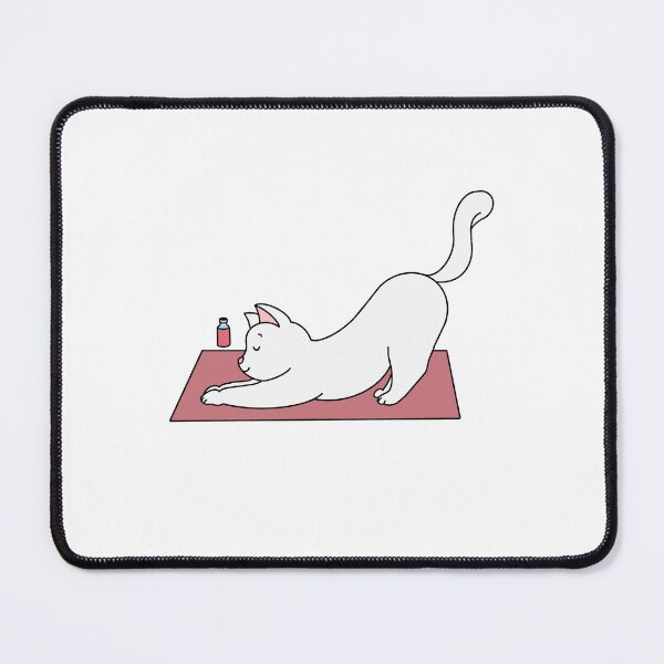 Item preview, White Cat Yoga Stretch designed and sold by Lauren Kenney.