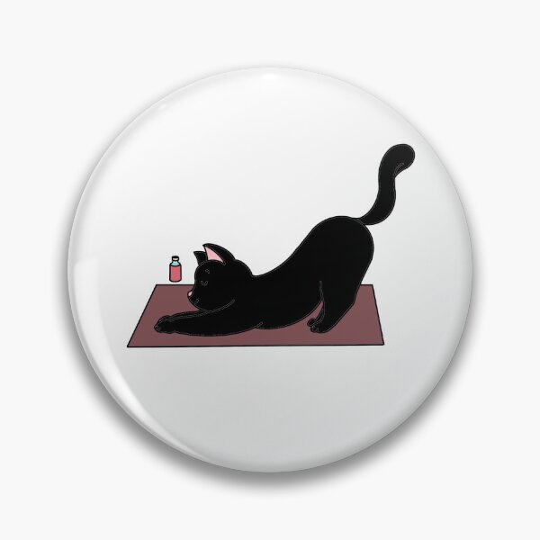 Item preview, Black cat yoga stretch  designed and sold by Lauren Kenney.