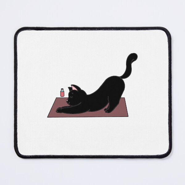 Item preview, Black cat yoga stretch  designed and sold by Lauren Kenney.