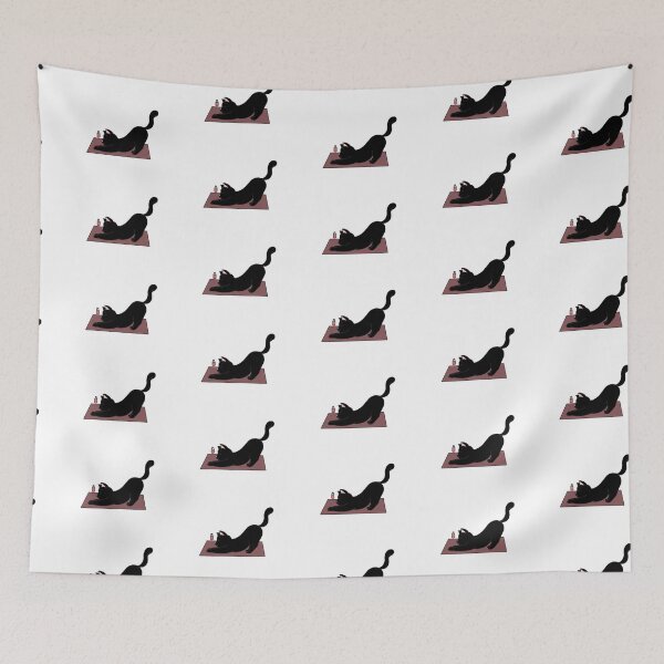 Item preview, Black cat yoga stretch  designed and sold by Lauren Kenney.