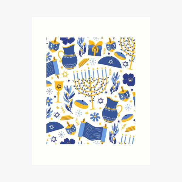 Item preview, Hanukkah All Over Pattern  designed and sold by BeansHotTees.
