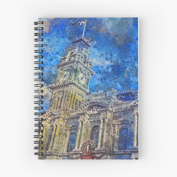 Item preview, Historic Town Hall on Bull Street - Artists Watercolor and Sketch - Bendigo, Victoria designed and sold by Steven Jodoin.